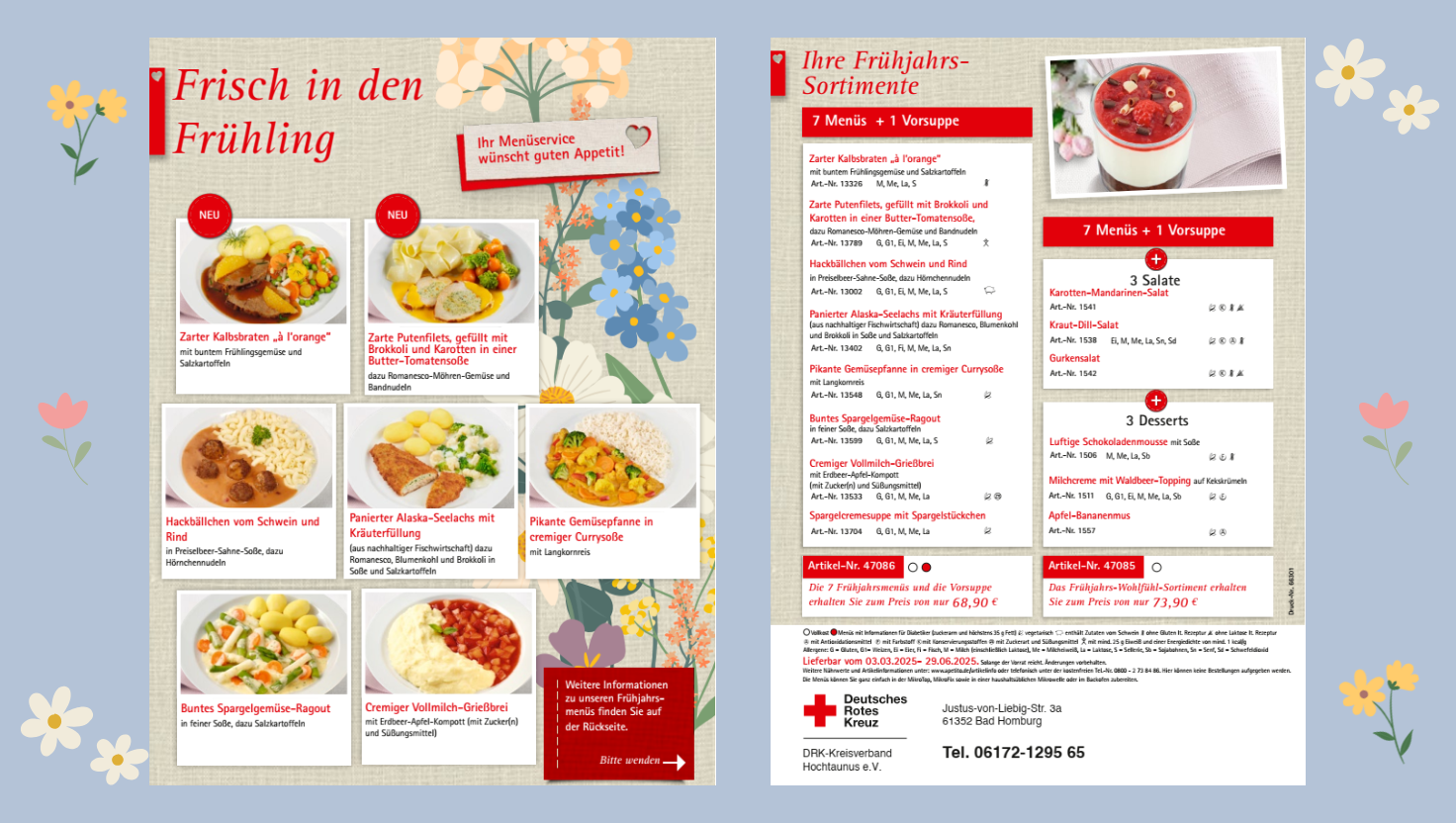 Frisch in den Frühling - Menü-Sortiment   